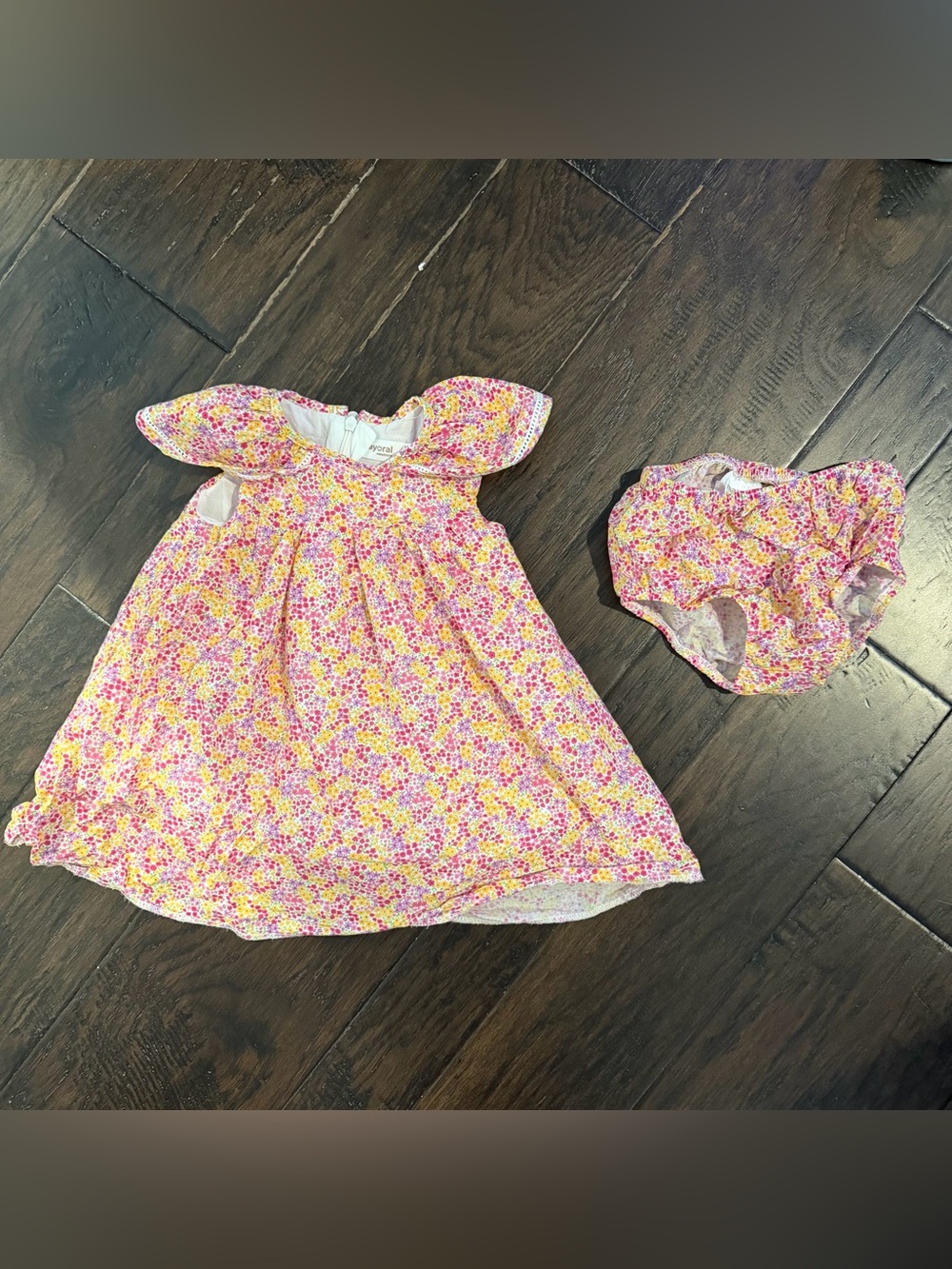 Mayoral baby floral dress with bloomers